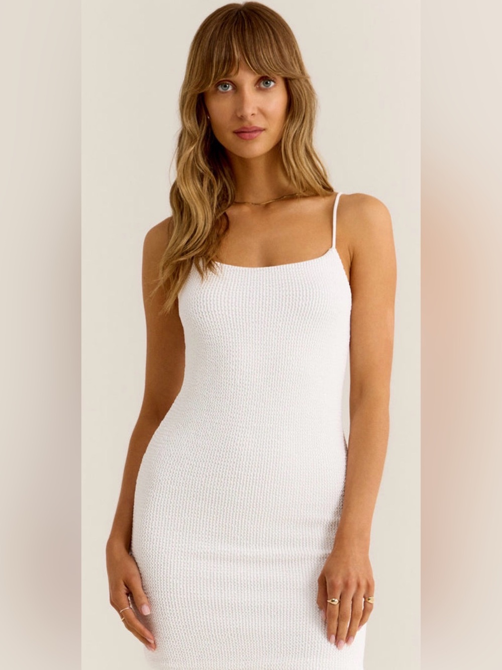 Z Supply Azure Textured Slip Dress w/ Adjustable Straps. Small. 26”-30” Bust NWT - Picture 4 of 6